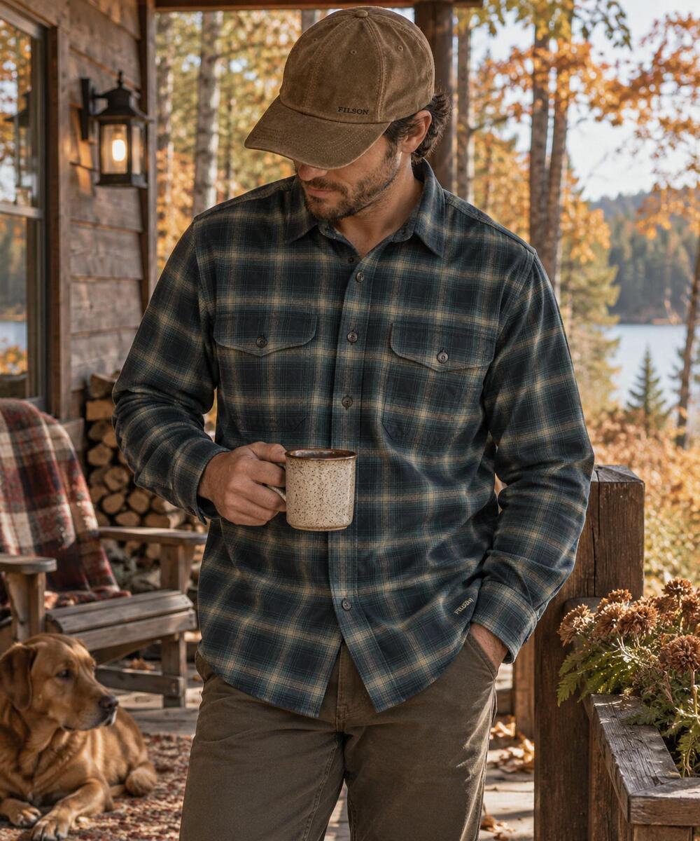 NEW FILSON alaskan guide shirt in pine breeze